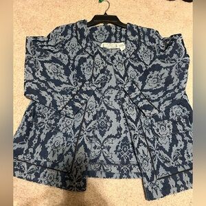 LIFE STYLE PETITE LARGE OPEN BLAZER